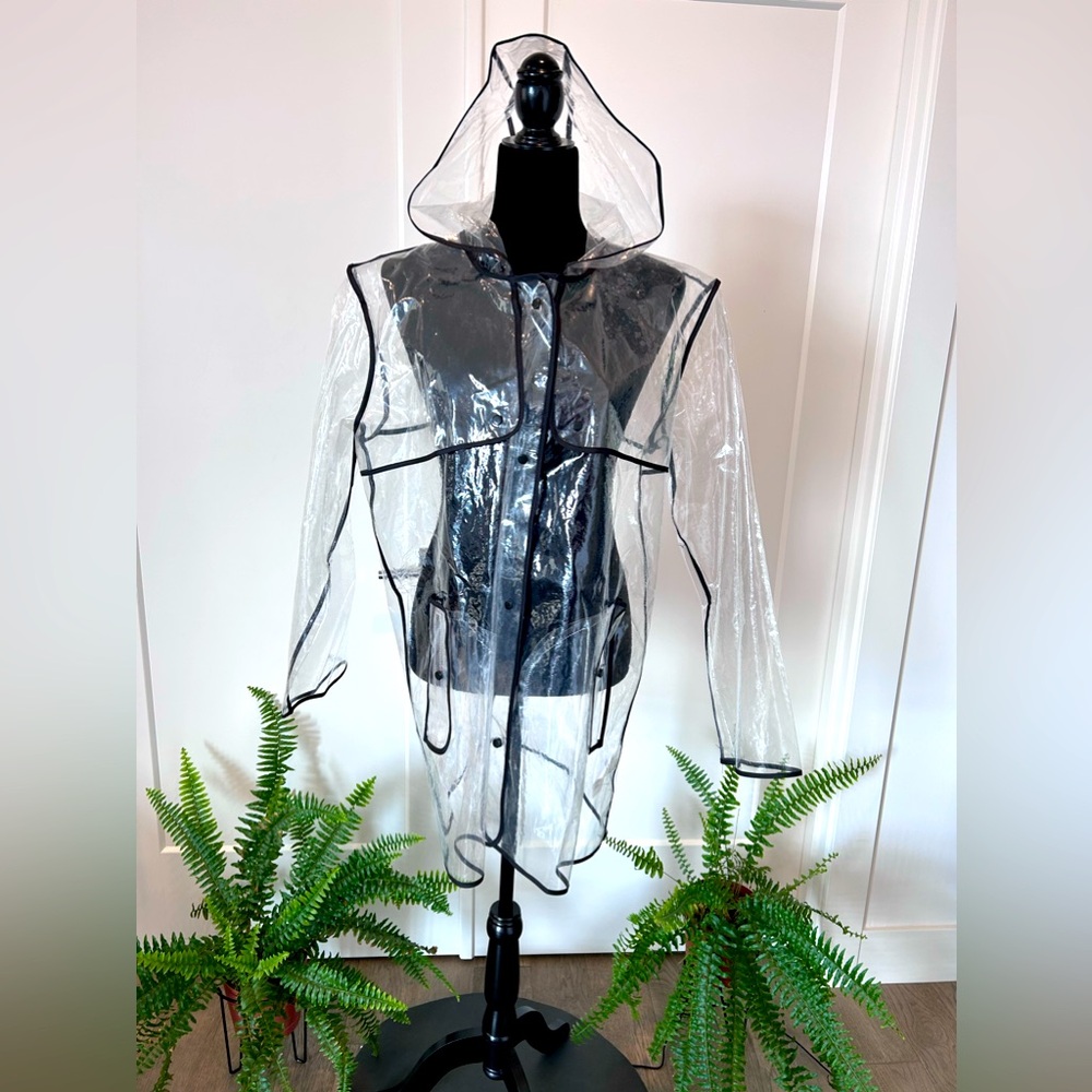 Clear Rain Jacket size Large XL from boohoo